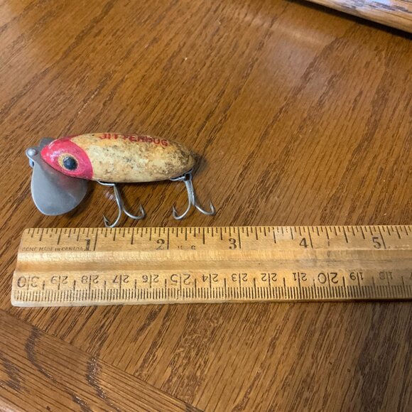 VINTAGE JITTERBUG WOODEN FISHING LURES - FRED ARBOGAST - LOT OF 2 - Picture 6 of 7